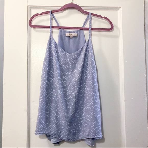 LOFT Tops - LOFT Tank - Lavender & White - Medium Petite